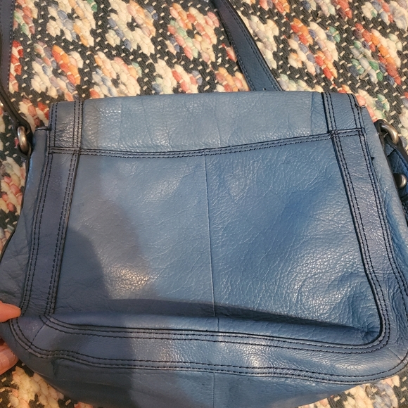 Sky blue Fossil saddle bag - Picture 3 of 8
